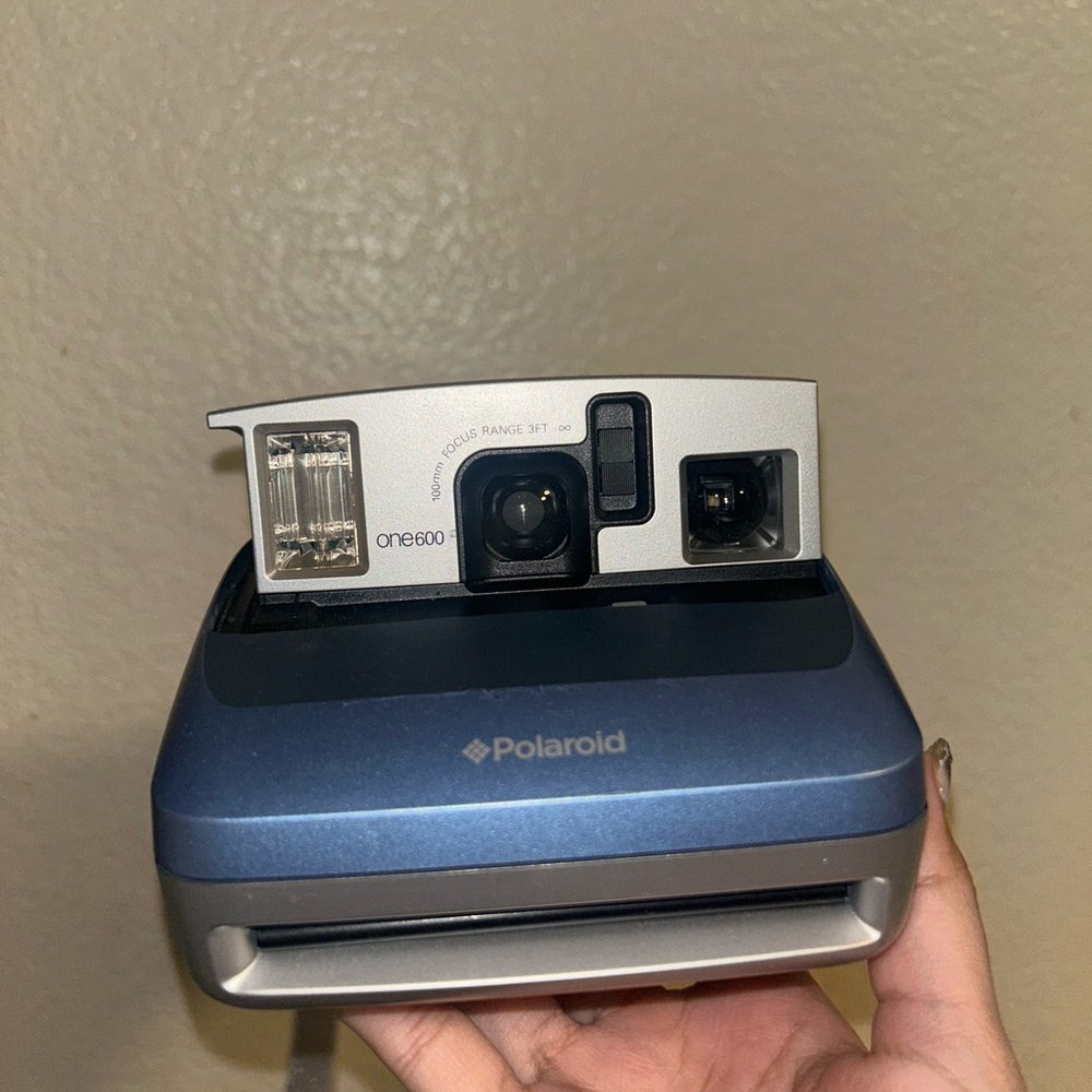 Polaroid One600 Blue and Silver Instant Camera